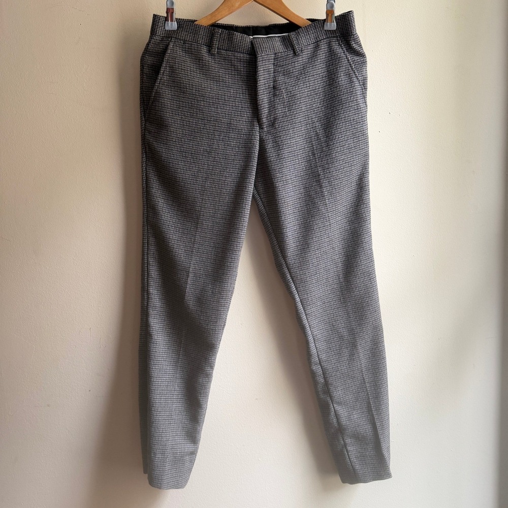 Selected Homme Straight Structure Pants Houndstooth Grey 31 x‎ 28